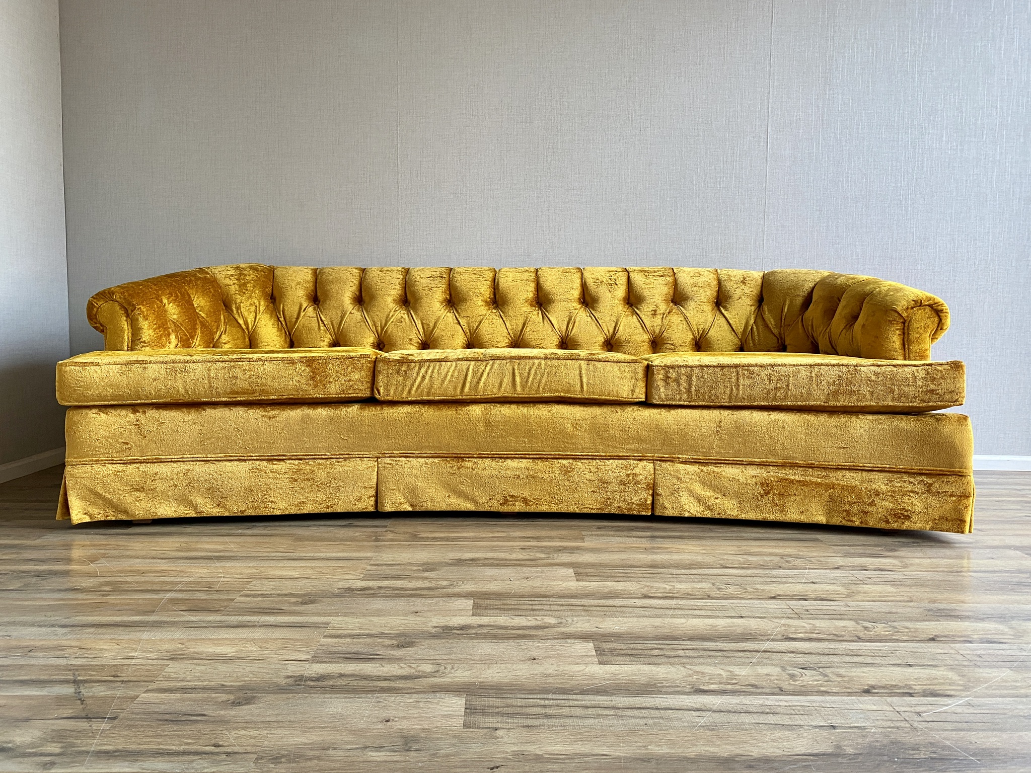 Broyhill Vintage Velvet Chesterfield Sofa
